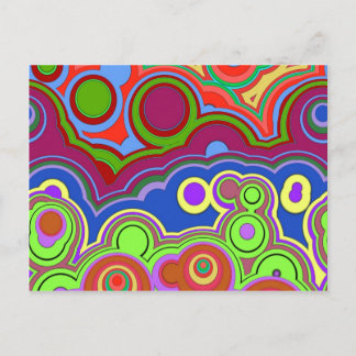 kräftige Retroringe Postkarte