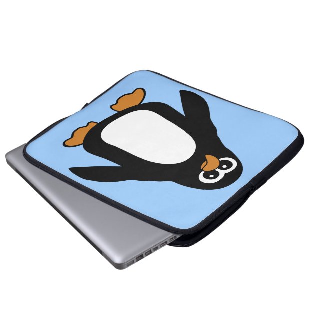Kräftiger Pinguin Laptopschutzhülle (Vorne Knopf)