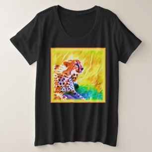 Kräftiges Geparden-Gemälde. Jetzt kaufen Große Größe T-Shirt