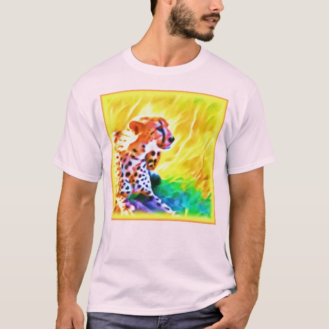 Kräftiges Geparden-Gemälde. Jetzt kaufen T-Shirt (Vorderseite)