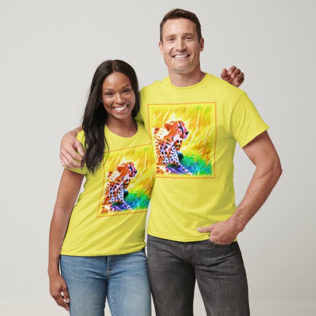 Kräftiges Geparden-Gemälde. Jetzt kaufen T-Shirt (Unisex)