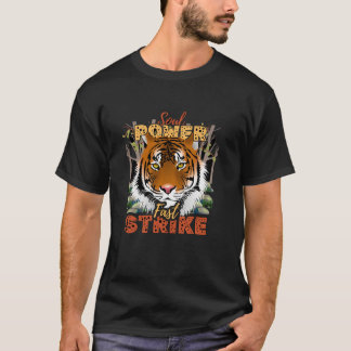Kräftiges Tiger-Soul-Fast-Strike-Grafik-T-Shirt T-Shirt