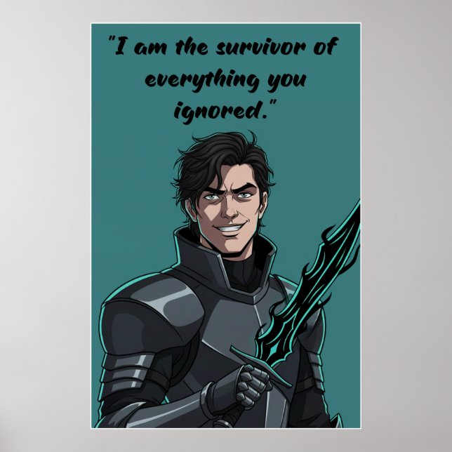 Kraftloser Zitatposter Poster (Vorne)
