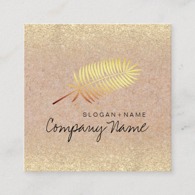 Kraftpapier-Druck GoldLeaf Quadratische Visitenkarte (Vorderseite)