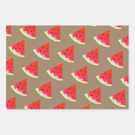 Kraftpapier Tropencocktails Guava Wassermelone Geschenkpapier Set