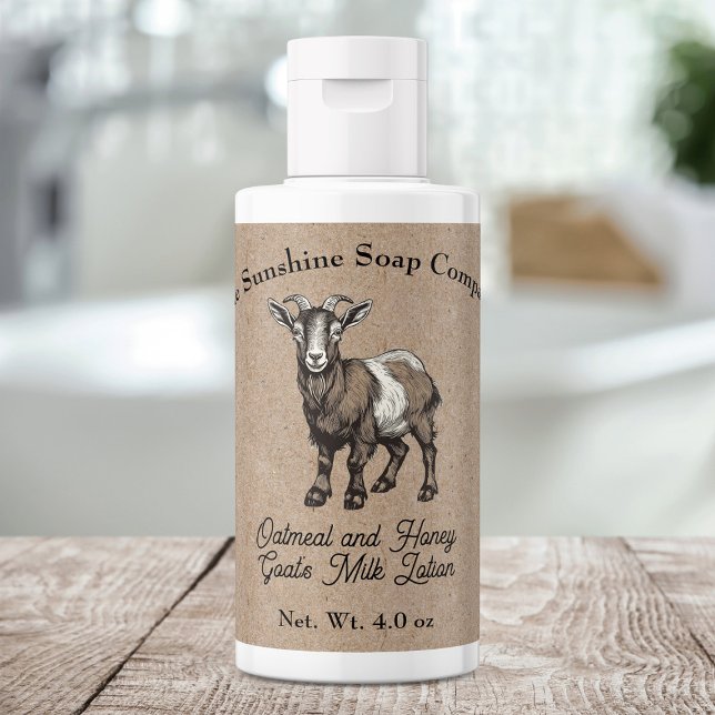 Kraftpapierartig Goat's Milk Cosmetics Label (Von Creator hochgeladen)