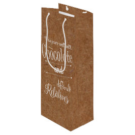 Kraftpapierschokoladen-und Geschenktüte Für Weinflaschen