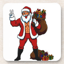 Kraftprotz-Weihnachtsmann Friedenszeichen! Zerriss