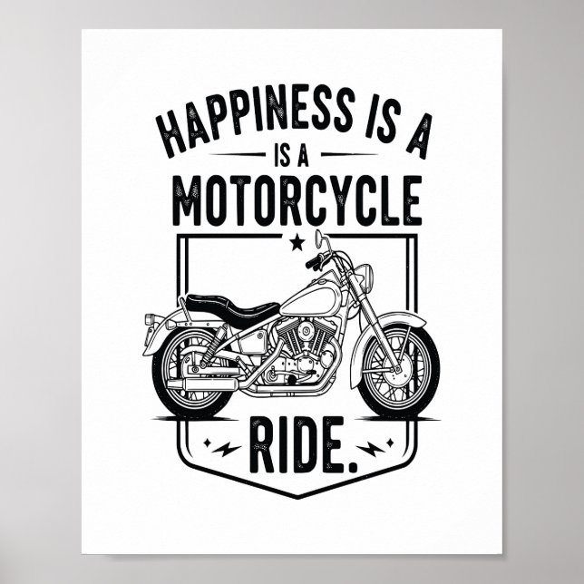 Kraftrad im Wüstenkaktus Western Set (2) Poster (Vorne)