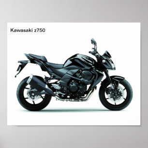 Krafträder Kawasaki z750 Poster