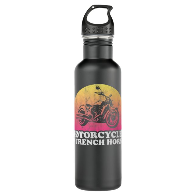 Krafträder und Motorräder des französischen Horns  Edelstahlflasche (Vorderseite)