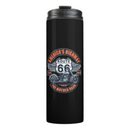 Krafträder und Route 66 Thermosbecher