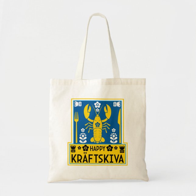 Kräftskiva - Schwedisches Krakischefisch-Party Tragetasche (Vorne)