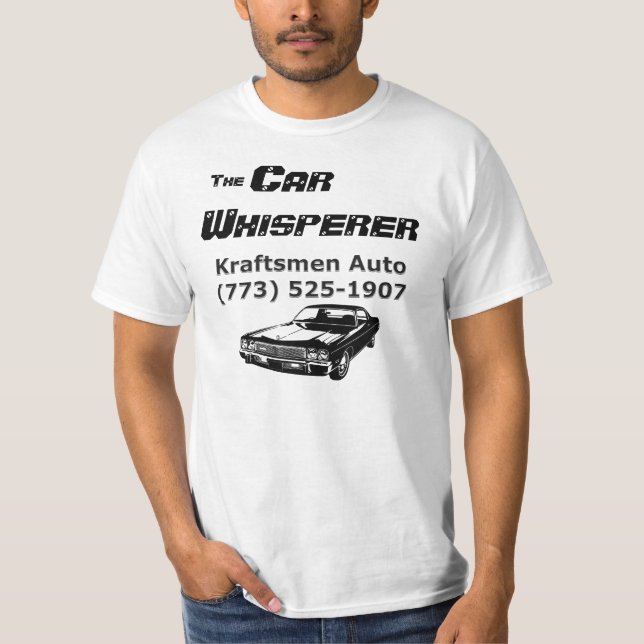 Kraftsmen Car Whisperer Basic White T-shirt avec s (Devant)