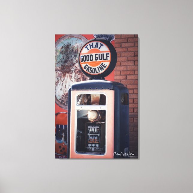Kraftstoffpumpe Orange Foto Print Leinwanddruck (Vorderseite)