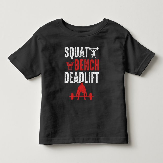 Krafttraining auf der Sattelbank Kleinkind T-shirt (Vorderseite)
