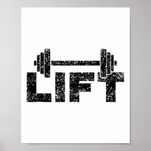 Krafttraining Gewichte stemmen Fitnessstudio 1  Poster