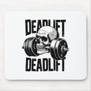 Krafttraining Totenkopf Skelett Workout Kraftdreik Mousepad