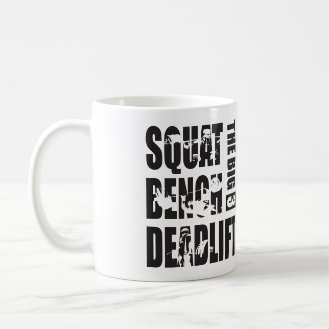 Kraftübertragung - Squat, Bench, Deadlift Kaffeetasse (Links)