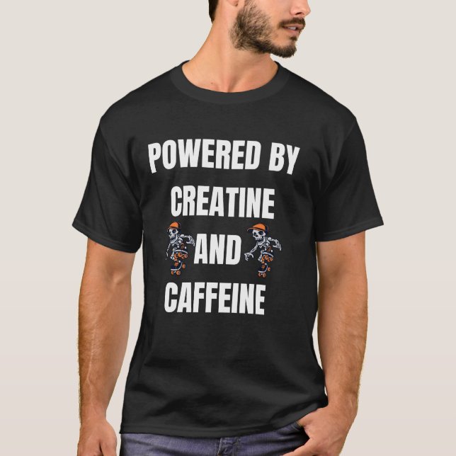 Kraftvoll mit Kreatin- und Coffeingymnastik T-Shirt (Vorderseite)