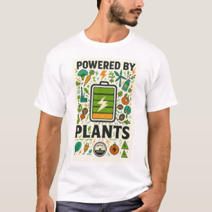 Kraftvoll mit Pflanze pflanzlicher Blitze T-Shirt