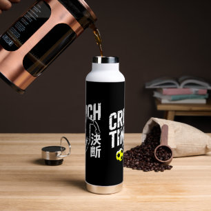 Kraftvolle Crunch Time Katze Fußball Wasserflasche Trinkflasche