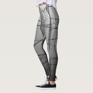 Kraftvolle Leggings mit grau geometrischer Messewi