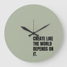 Kraftvolle Minimalistische Künstler mit fetter sch Große Wanduhr