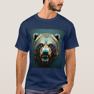 Kraftvolle stilisierte Bärenkunst  T-Shirt