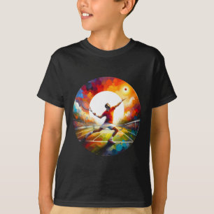Kraftvoller Tennisaufschlag – Athlet in Aktion Des T-Shirt