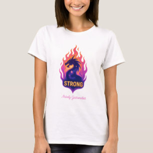 Kraftvolles Drachenfeuer — Starkes Motivationsdesi T-Shirt
