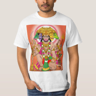 Kraftvolles Panchmukhi-Hanuman-T-Shirt – Göttliche T-Shirt