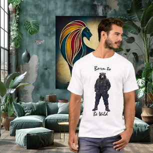Kraftvolles Wildes Taktisches Bären-T-Shirt T-Shirt