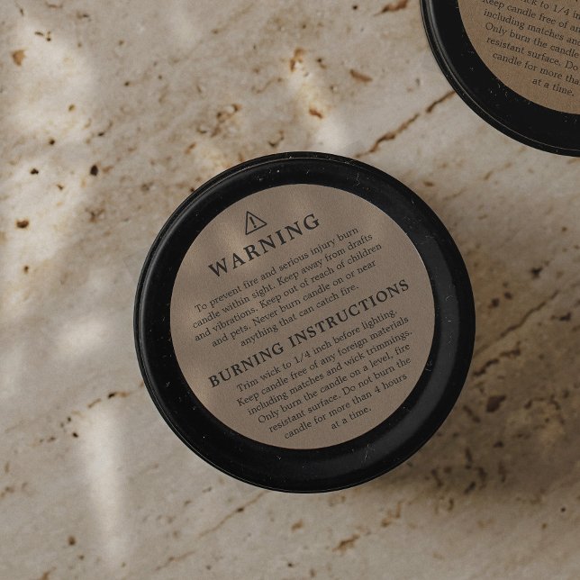 Kraftwarnhinweise zur Kerzenkennzeichnung Runder Aufkleber (Von Creator hochgeladen)