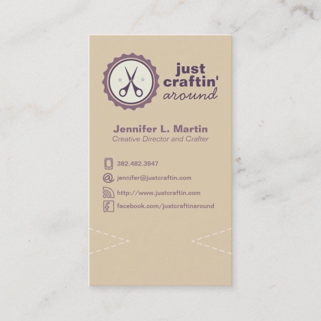 Krafty Scissors Business Cards Visitenkarte (Vorderseite)