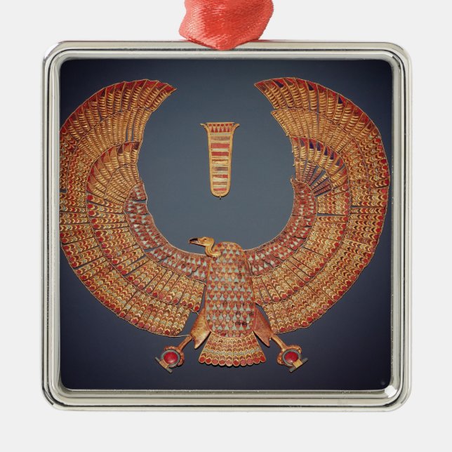 Kragen in Form von der Geiergöttin Silbernes Ornament (Vorne)