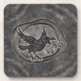 Krähe Crow Rabe ruft KRÄH! Getränkeuntersetzer