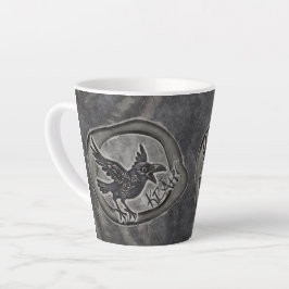 Krähe Crow Rabe ruft KRÄH!  Milchtasse