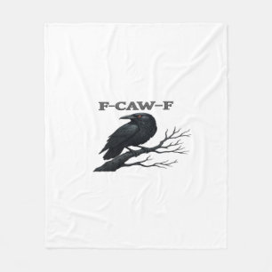 Krähe F-Caw-F Lustiger gothischer Mond Vogel Neuhe Fleecedecke