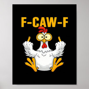 Krähe F-Caw-F Lustiger Humor Gothic Poster