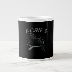 Krähe, F-Caw-F Lustiger Vogel Klassischer Vintage- Jumbo-Tasse