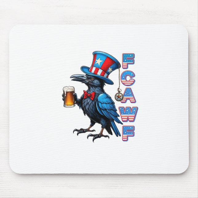 Krähe, F-Caw-F Lustiger Vogel Kreative Casual-Mode Mousepad (Vorne)