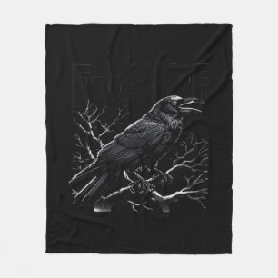 Krähe, F-Caw-F Lustiger Vogel Minimal Sauber Fleecedecke