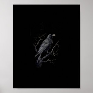 Krähe, F-Caw-F Lustiger Vogel Mond Gothic Erwachse Poster