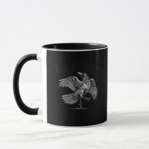 Krähe, F-Caw-F Lustiger Vogel Mond Gothic Erwachse Tasse