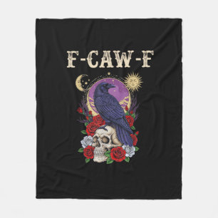 Krähe F-Caw-F Lustiger Vogel Mond Gothic Erwachsen Fleecedecke