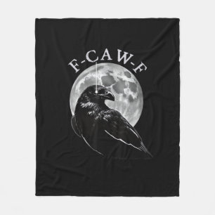 Krähe F-Caw-F Lustiger Vogel Mond Gothic Erwachsen Fleecedecke