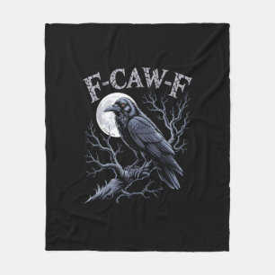 Krähe F-Caw-F Lustiger Vogel Mond Gothic Erwachsen Fleecedecke