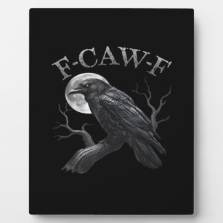 Krähe F-Caw-F Lustiger Vogel Mond Gothic Erwachsen Fotoplatte