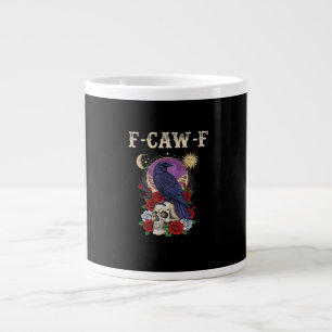Krähe F-Caw-F Lustiger Vogel Mond Gothic Erwachsen Jumbo-Tasse